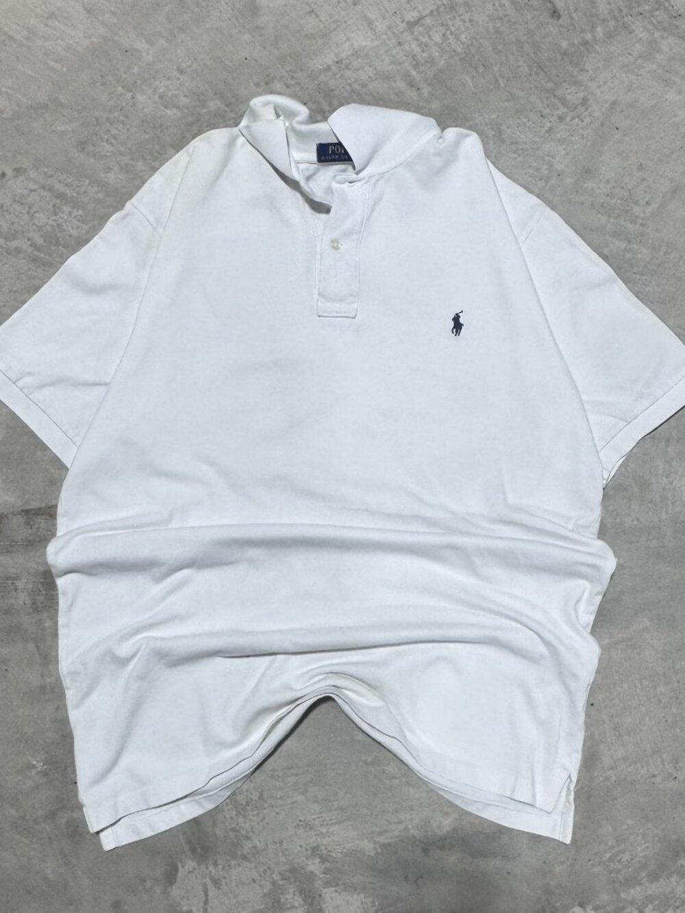 Polo Ralph Lauren White Pique Polo Large Tall LT